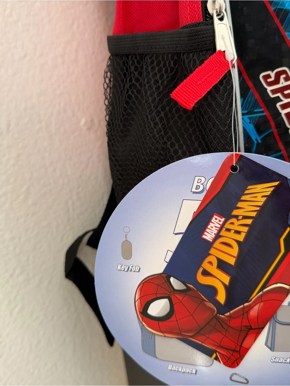 Spiderman Kids Backpack in Red, Black & Blue